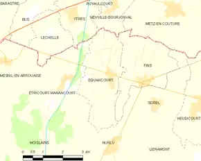 Poziția localității Équancourt