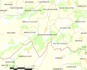 Poziția localității Équennes-Éramecourt