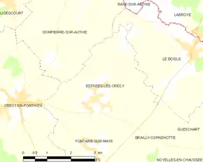 Poziția localității Estrées-lès-Crécy