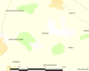 Poziția localității Étalon
