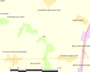Poziția localității Fay