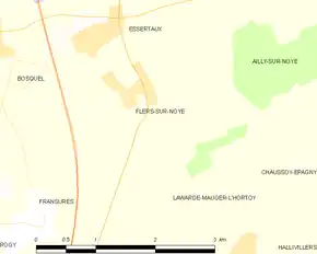 Poziția localității Flers-sur-Noye