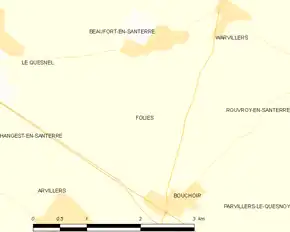 Poziția localității Folies