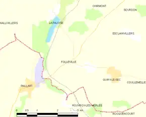 Poziția localității Folleville