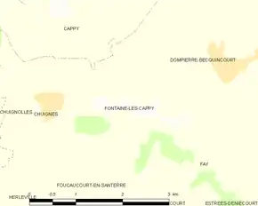 Poziția localității Fontaine-lès-Cappy