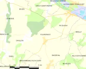 Poziția localității Fourdrinoy