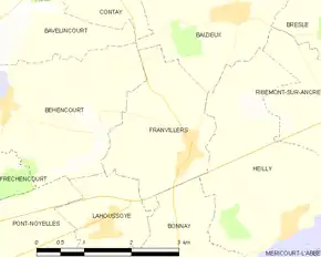Poziția localității Franvillers