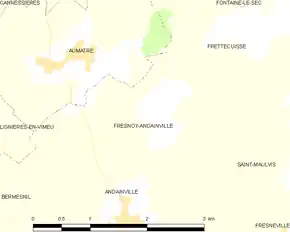 Poziția localității Fresnoy-Andainville