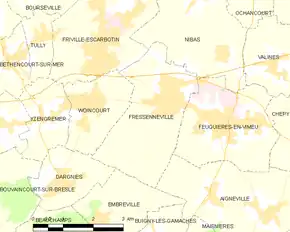 Poziția localității Fressenneville