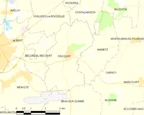 Poziția localității Fricourt