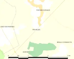 Poziția localității Froyelles
