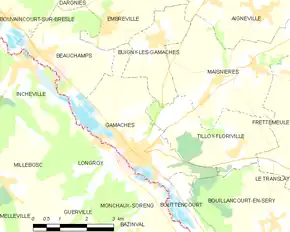 Poziția localității Gamaches
