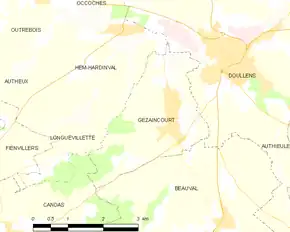 Poziția localității Gézaincourt