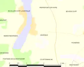 Poziția localității Gratibus