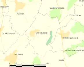 Poziția localității Grattepanche