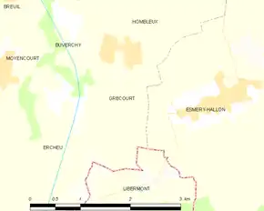 Poziția localității Grécourt