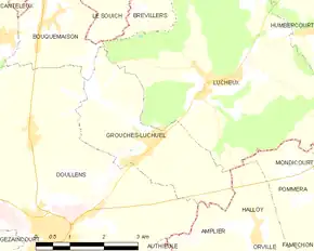 Poziția localității Grouches-Luchuel
