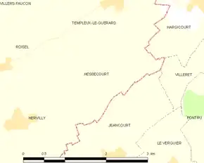 Poziția localității Hesbécourt