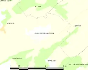 Poziția localității Heucourt-Croquoison