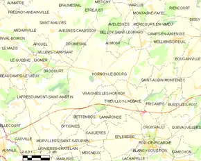 Poziția localității Hornoy-le-Bourg