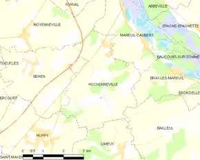 Poziția localității Huchenneville