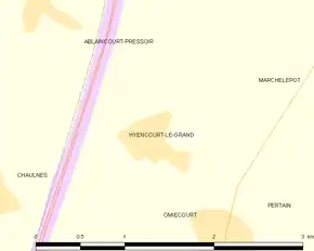 Poziția localității Hyencourt-le-Grand