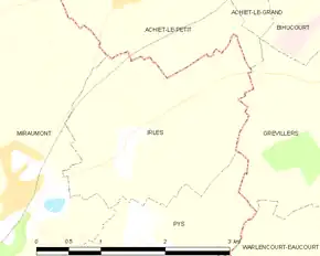 Poziția localității Irles
