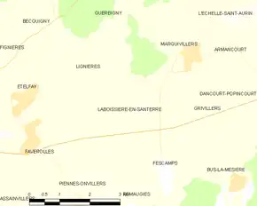 Poziția localității Laboissière-en-Santerre