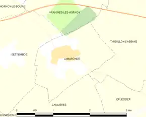 Poziția localității Lamaronde