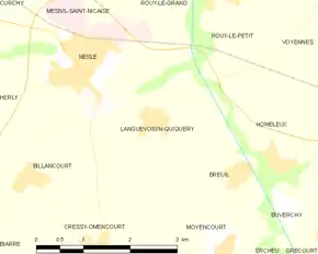 Poziția localității Languevoisin-Quiquery