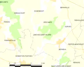 Poziția localității Lanches-Saint-Hilaire