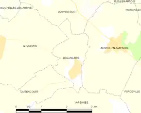 Poziția localității Léalvillers