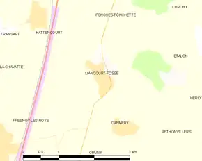Poziția localității Liancourt-Fosse