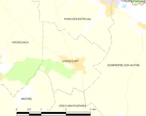 Poziția localității Ligescourt