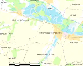Poziția localității Longpré-les-Corps-Saints