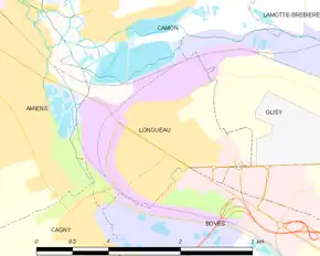 Poziția localității Longueau