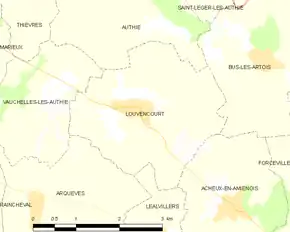 Poziția localității Louvencourt