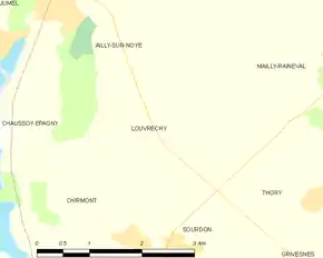 Poziția localității Louvrechy