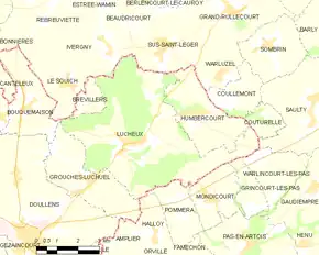 Poziția localității Lucheux
