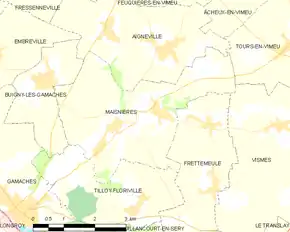 Poziția localității Maisnières