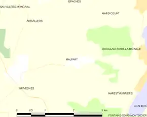 Poziția localității Malpart