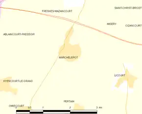 Poziția localității Marchélepot