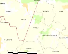 Poziția localității Marieux
