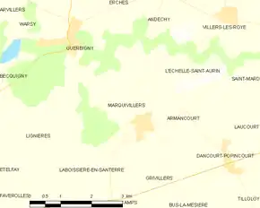 Poziția localității Marquivillers