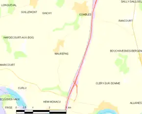 Poziția localității Maurepas