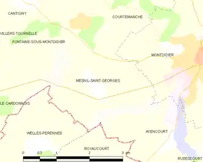Poziția localității Mesnil-Saint-Georges