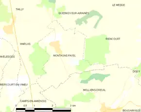 Poziția localității Montagne-Fayel