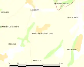Poziția localității Montigny-les-Jongleurs
