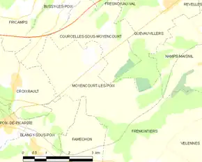 Poziția localității Moyencourt-lès-Poix
