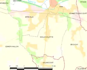 Poziția localității Muille-Villette